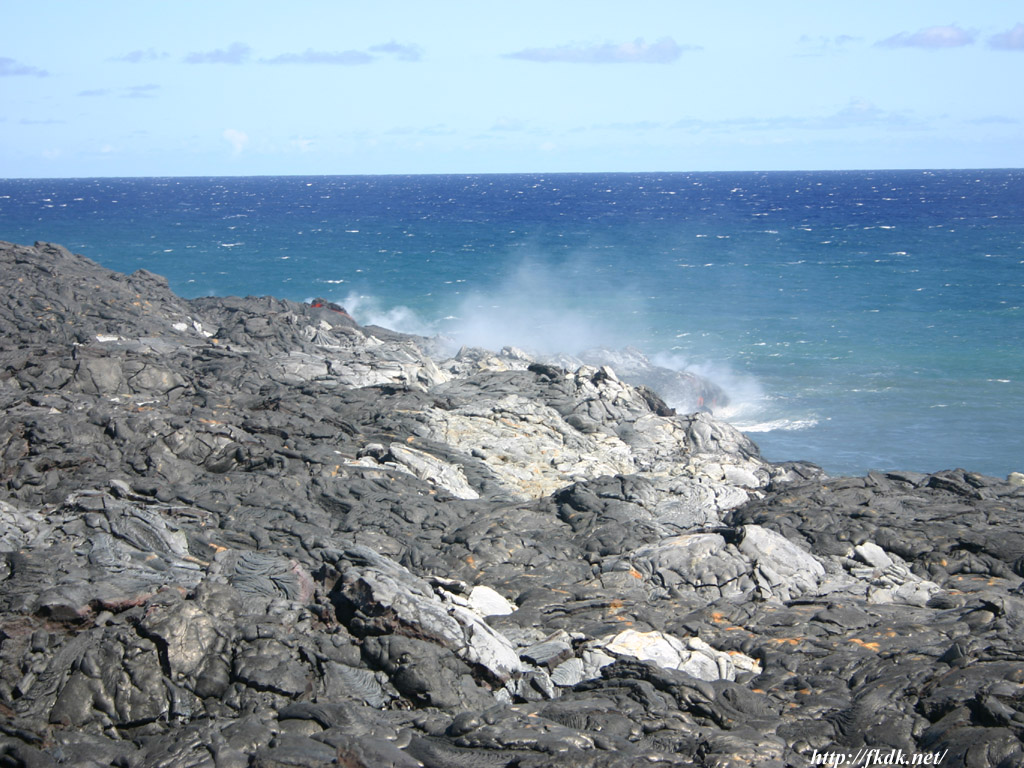 海に落ちる溶岩2の壁紙 風景写真無料壁紙