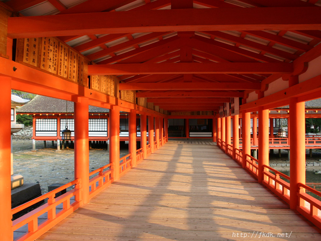 厳島神社内部の壁紙 風景写真無料壁紙