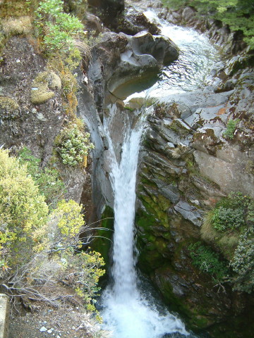 タラナキフォール近くの滝